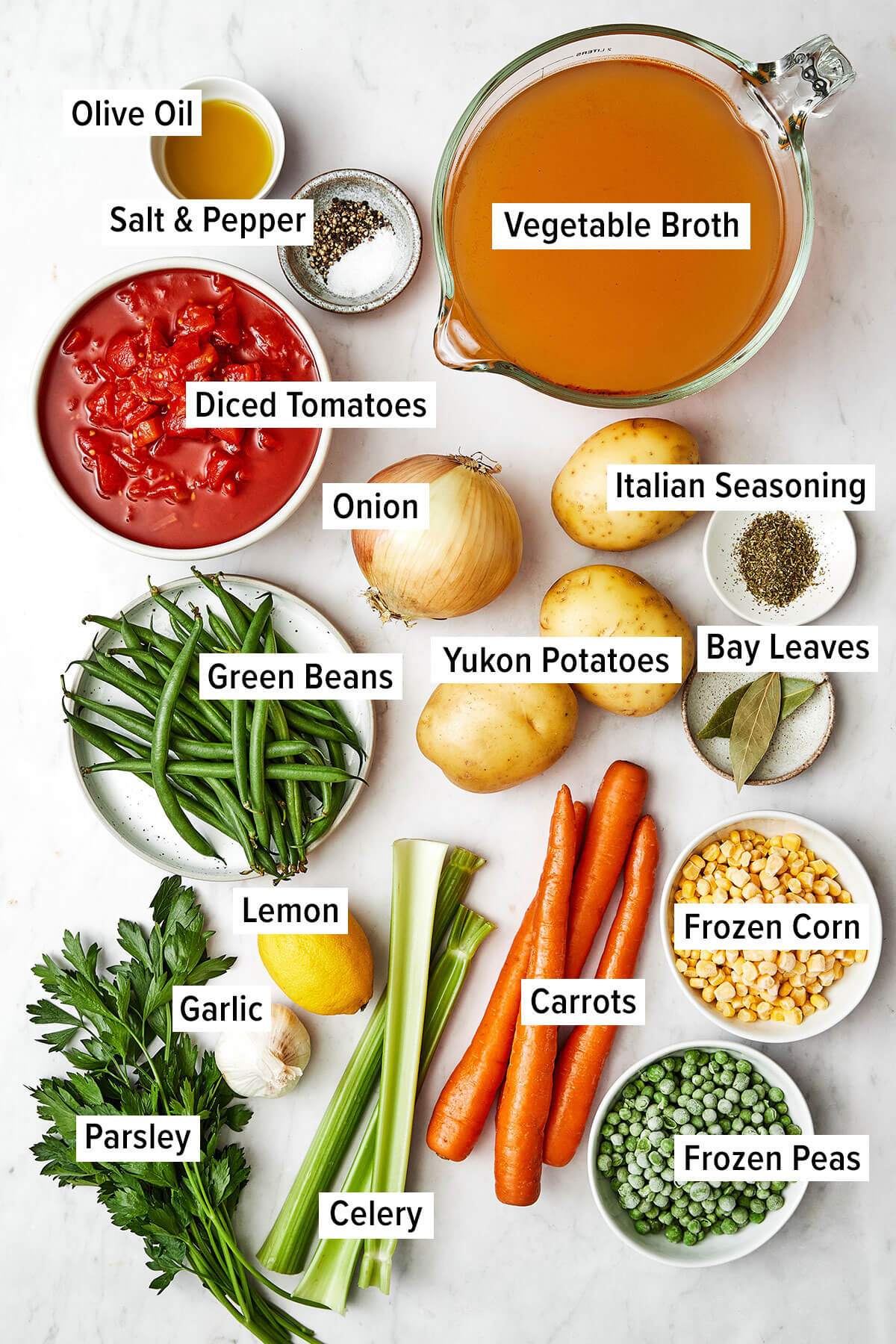 This easy vegetable soup recipe is packed with flavor and healthy vegetables, and is perfect for fall and winter soup season! Ingredients for vegetable soup